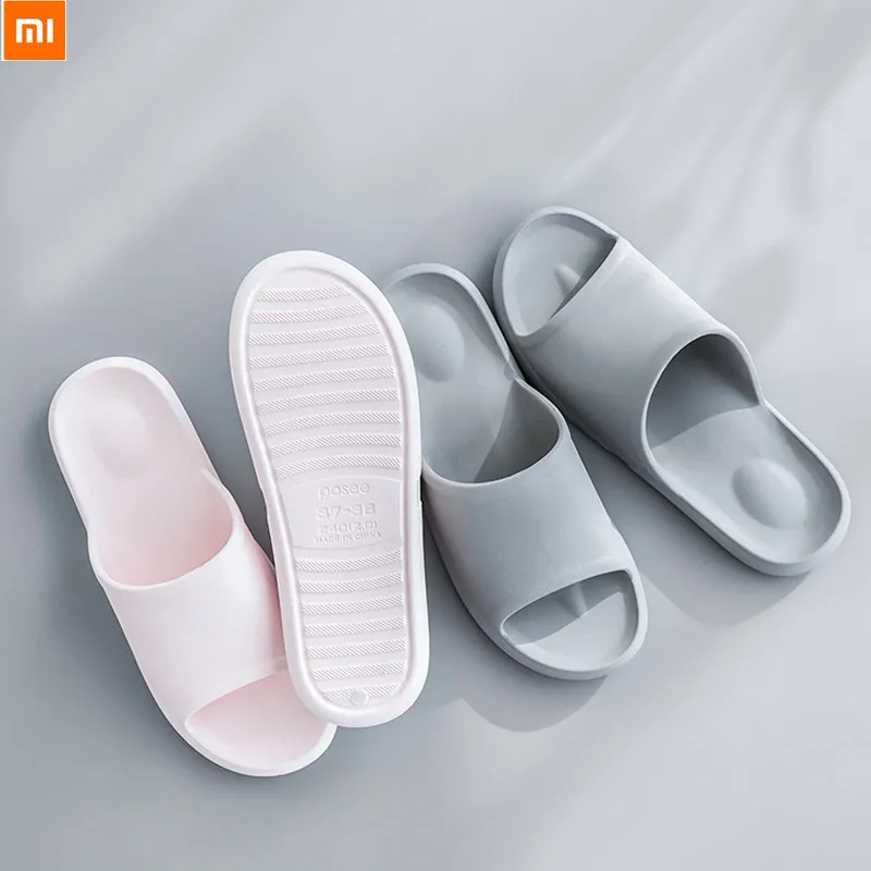 Новинка; домашние мужские и женские тапочки для отдыха в ванной комнате Xiaomi; нескользящие легкие сандалии-Вьетнамки с мягкой подошвой для купания