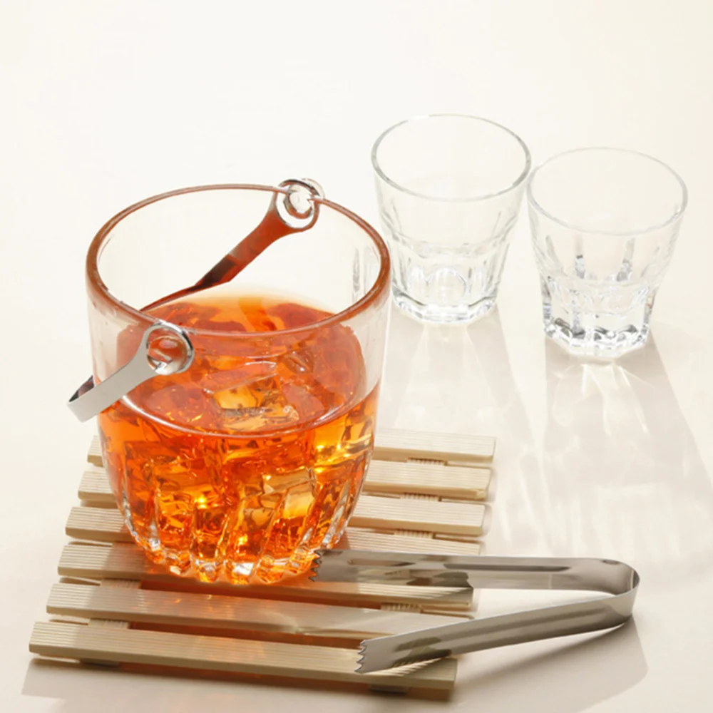 

1Set Glass Multi-purpose Bucket Household Bucket for Home Use Transparent