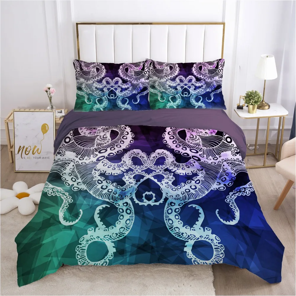 3D Bedding Sets Duvet/Quilt Cover Set Comforter Bed Linen Pillowcase King Queen Single Size Devifish Abstact Design Home Texitle | Дом и сад