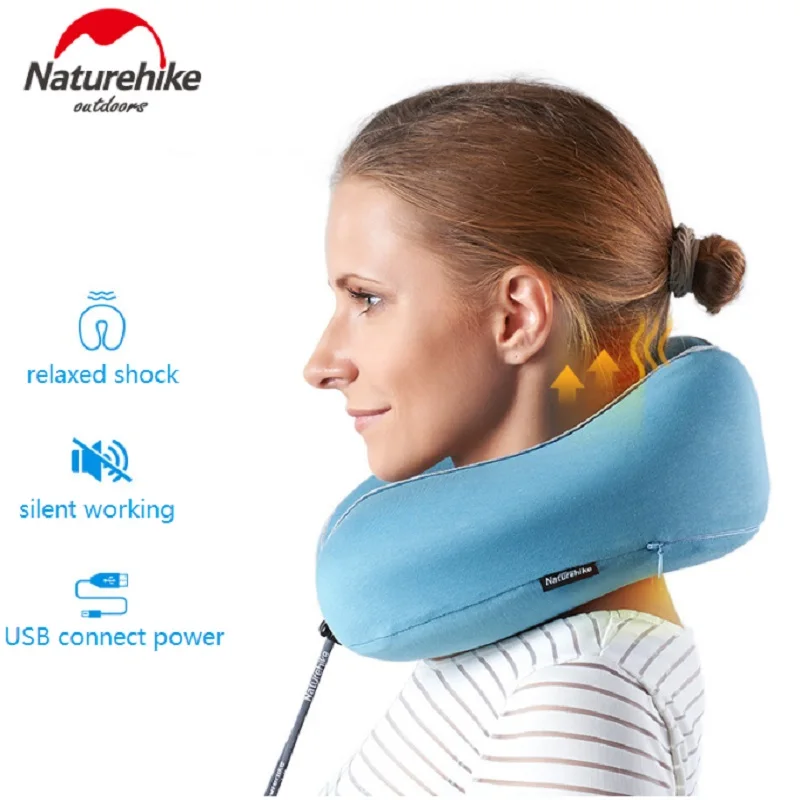Вибрационная массажная подушка Naturehike u-образная из пены с эффектом памяти для шеи