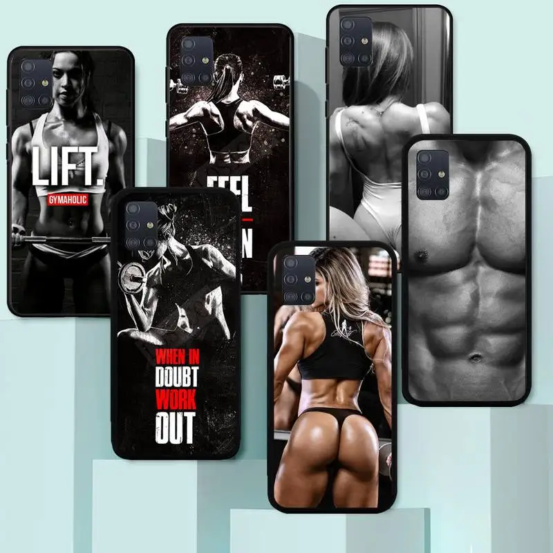 

Bodybuilding Gym Fitness Muscle Phone Case for Samsung A20 A10 A50 A51 A52 A70 A750 A720 A530 2018 Lite Cover Fundas
