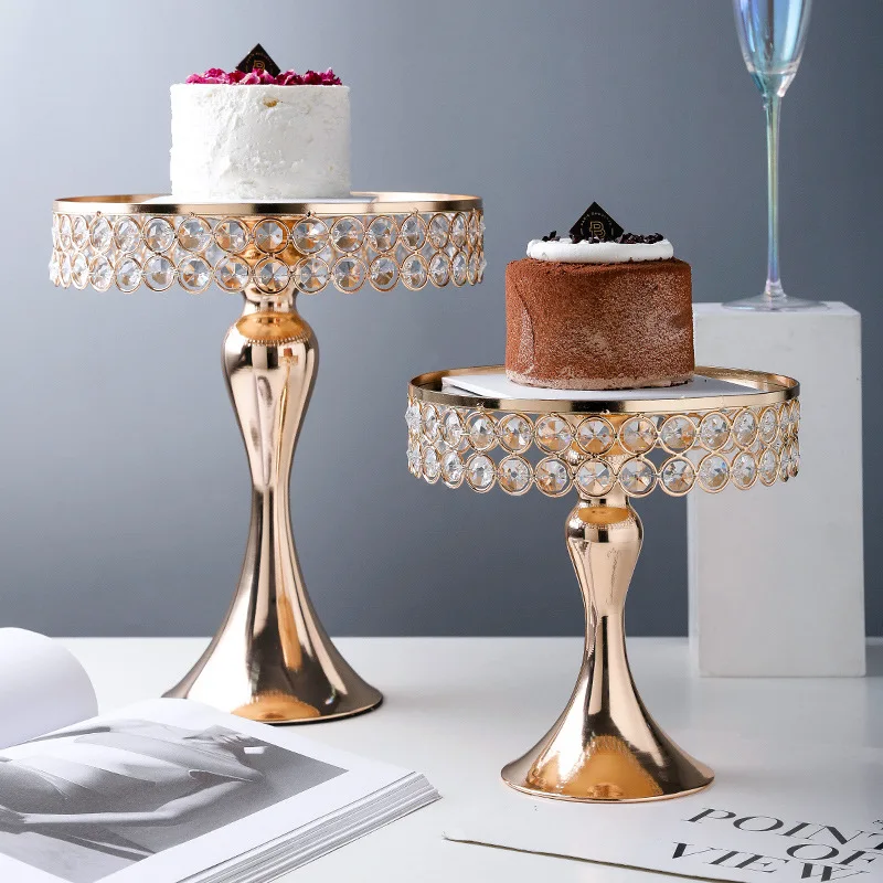

Wedding Creative European Crystal Phnom Penh Cake Stand Glass Tall Tray Fruit Plate Dessert Table Display Stand