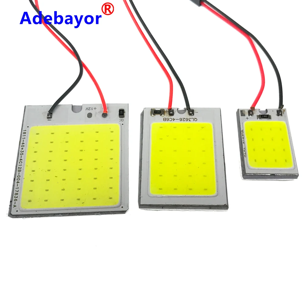 Светодиодная автомобильная лампа T10 C5W Cob 24 36 48SMD для чтения светодиодная