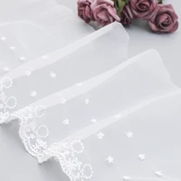 1yard embroidery dot lace fabric wedding dress doll sewing accessories 23cm cord lace skirt laces for clothes guipure craft lt22