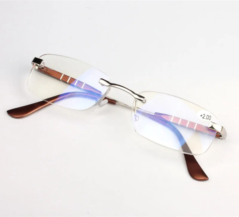 Сплав очки для чтения Для мужчин высокое качество Бизнес без оправы