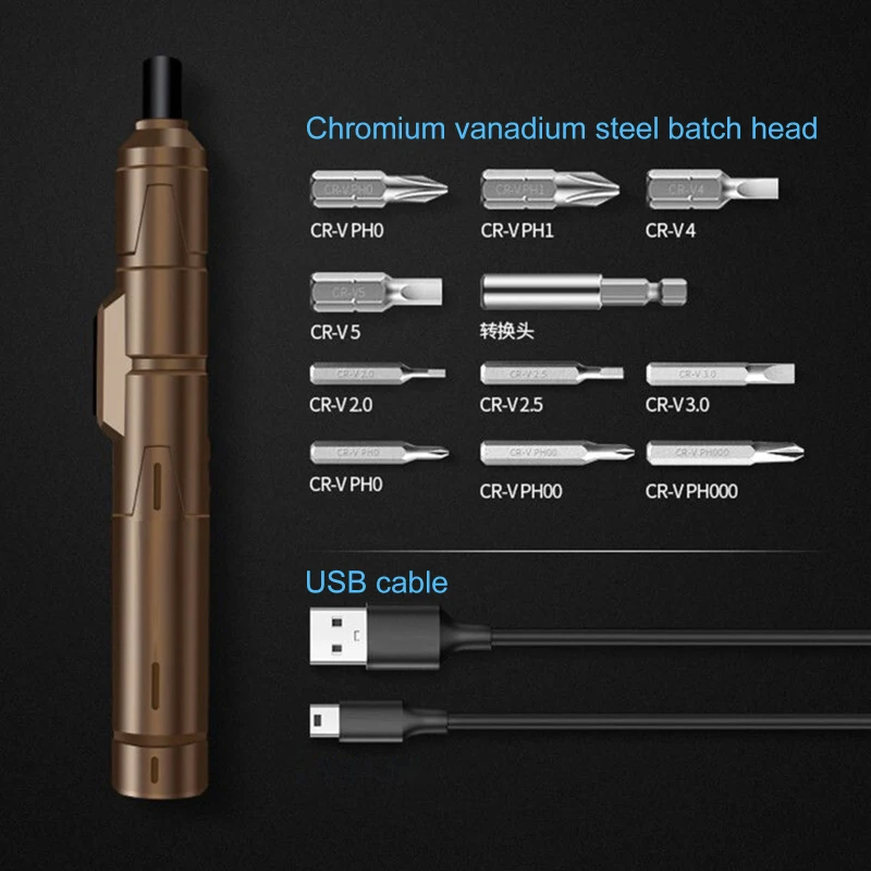 

Hot Mini Electrical Screwdriver 3.6V Multifucntion Rechargeable Cordless Power Drill With Drill Bits Kits Cable Set Power Tools