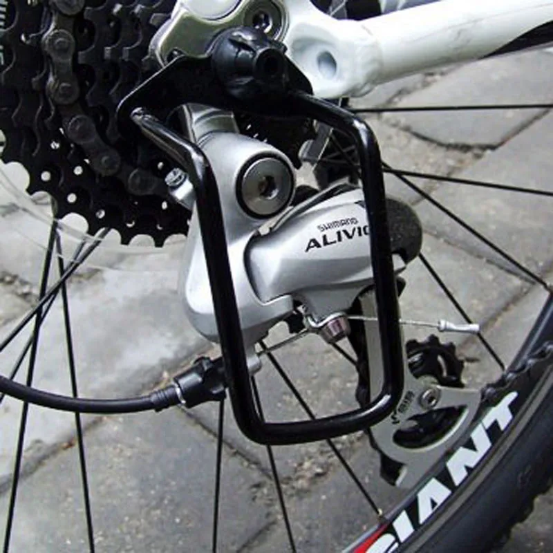 

1piece Adjustable Steel Black Bicycle Mountain Bike Rear Gear Derailleur Chain Stay Guard Protector Outdoor Cycling Accessories