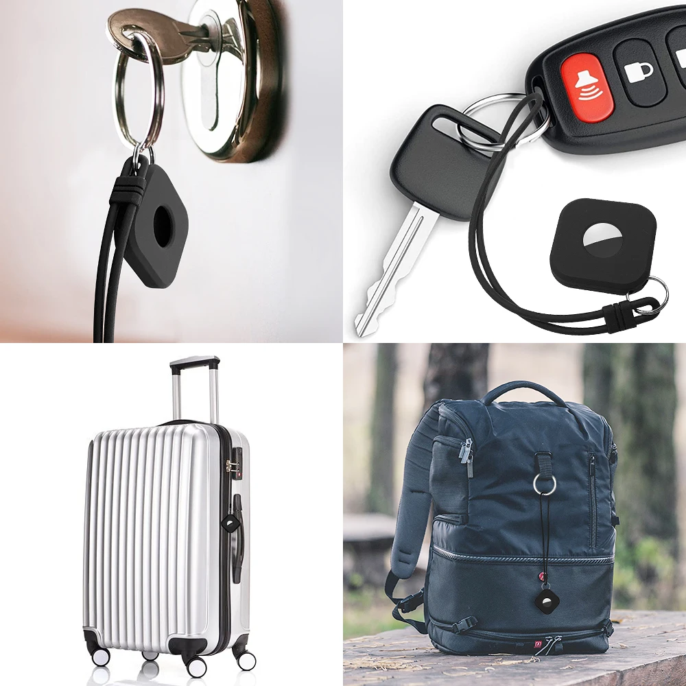 

1:1 Leather Airtag Case For Apple Airtags Protective cover For Airtag Locator Tracker Anti-lost Device Sleeve Key Charm Luggage