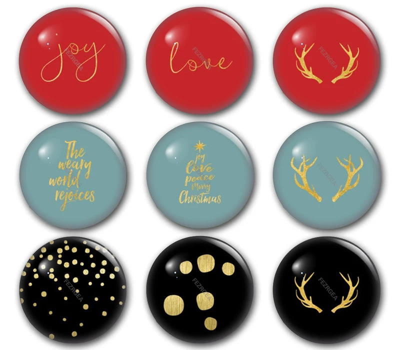 Кабошон с веселым и ярким стеклом оленьи рога пятна Рождество С Новым Годом