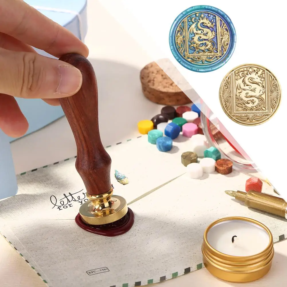 

Vintage Round Brass Star Animal Sealing Wax Stamp Head for Envelopes Scrapbooking Wedding Invitations DIY Card Making Gift Craft