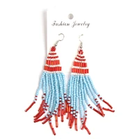 popular jewelry fashion street style long travel holiday tassel bohemian earrings natural decorations earing women dangle