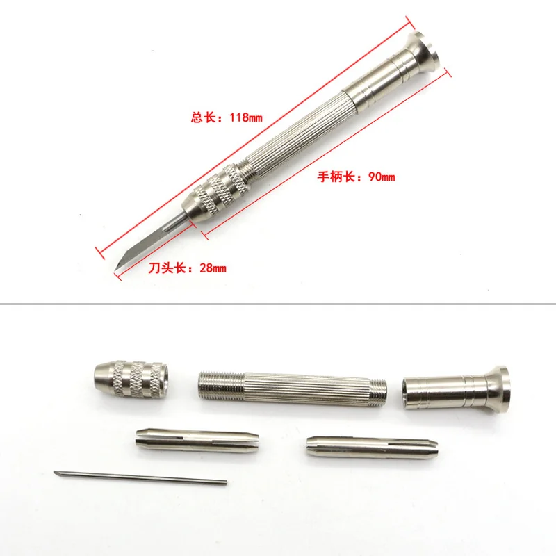 

11pcs handmade core carving olive egg knife micro 1.5-3 oblique mouth to change the head