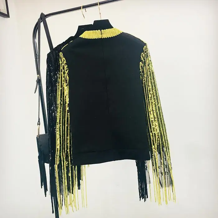 Женский трикотажный пуловер с круглым вырезом и длинным рукавом - купить по