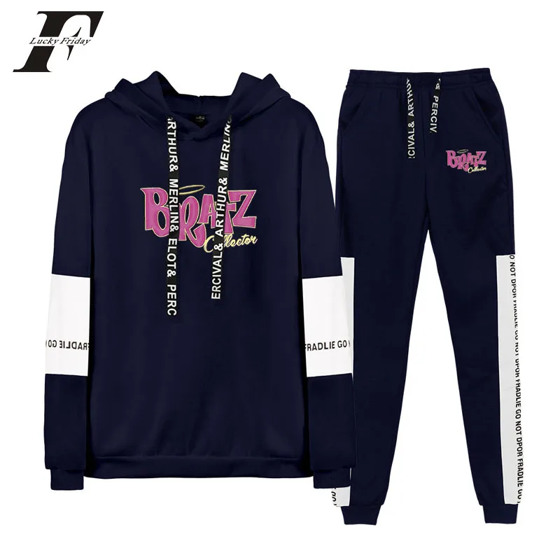 

Bratz Rock Angelz Two Piece Set Women / Men Hoodies + Long Pants Pullover Unisex Harajuku Suit Sweatshirts New Fashion Casual