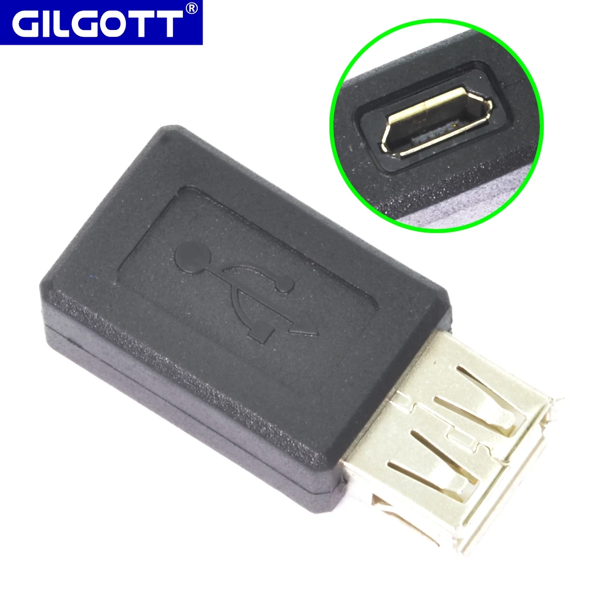 

Microusb 5P Female to USB A Female OTG Converter Adapter