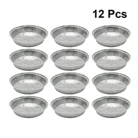 12pcs 1400ml tin foil bowls inch aluminum foil round disposable bbq tray pie pans for homemade cakes pies without lid