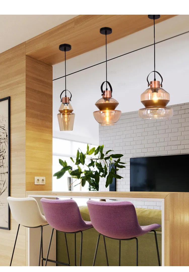 Подвесные светильники E27 в стиле индастриал современные металлические