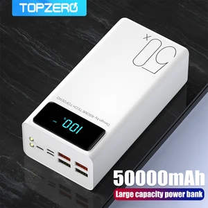 power bank 50000mah portable charger with led light large capacity powerbank 50000 mah external battery for iphone 13 x xiaomi free global shipping