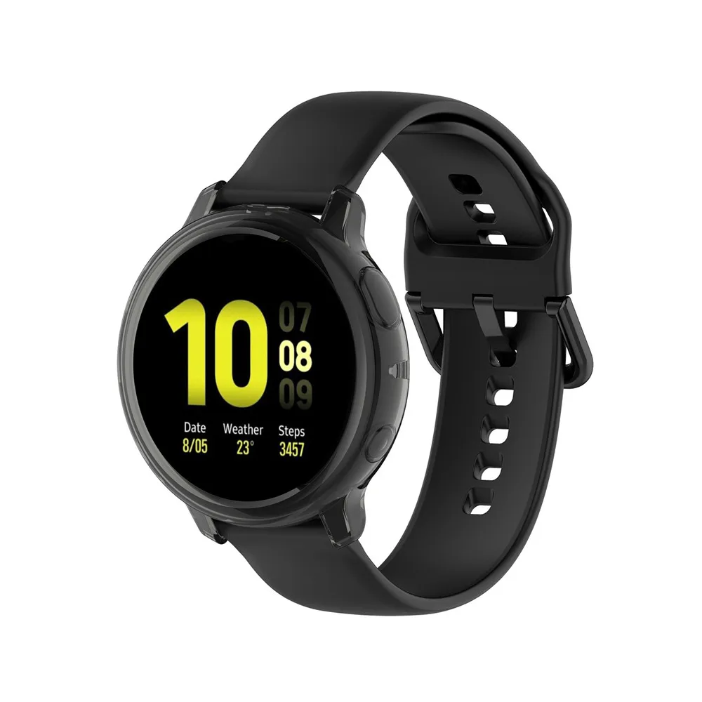 Прозрачный защитный силиконовый из ТПУ чехол для samsung galaxy watch active 2 44 мм 40 мм SM-R830 R820 чехол Сменные аксессуары