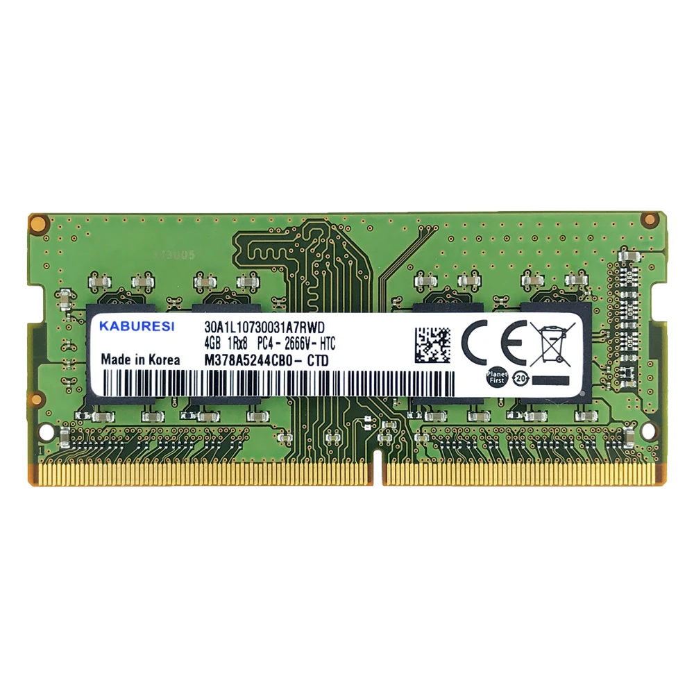 Оперативная память для ноутбука Kaburesi DDR4 4 Гб 2400 МГц низкое напряжение 1 2 в Sodimm|laptop