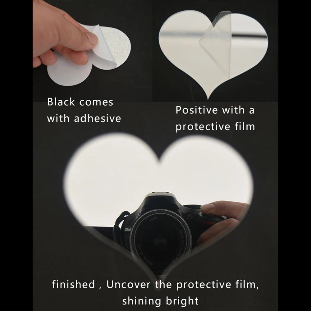 Геометрические зеркальные декоративные трехмерные наклейки на стену