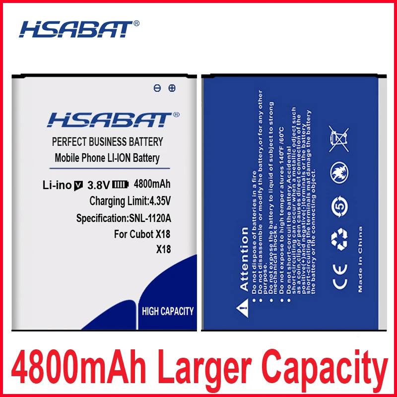 HSABAT 0 цикл 4800mAh батарея для Cubot X18 Высокое качество батареи|Аккумуляторы мобильных