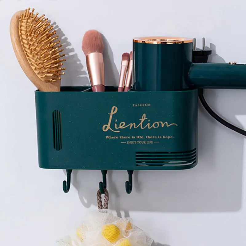 

Многофункциональная стойка для фена для ванной комнаты, держатель на присоске, кухонный органайзер, сливная стойка, кухонные аксессуары, ко...