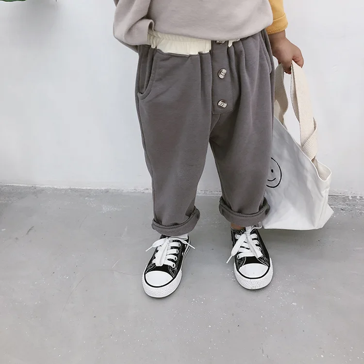 Одежда в Корейском стиле для маленьких мальчиков цветной хлопок одинаковые