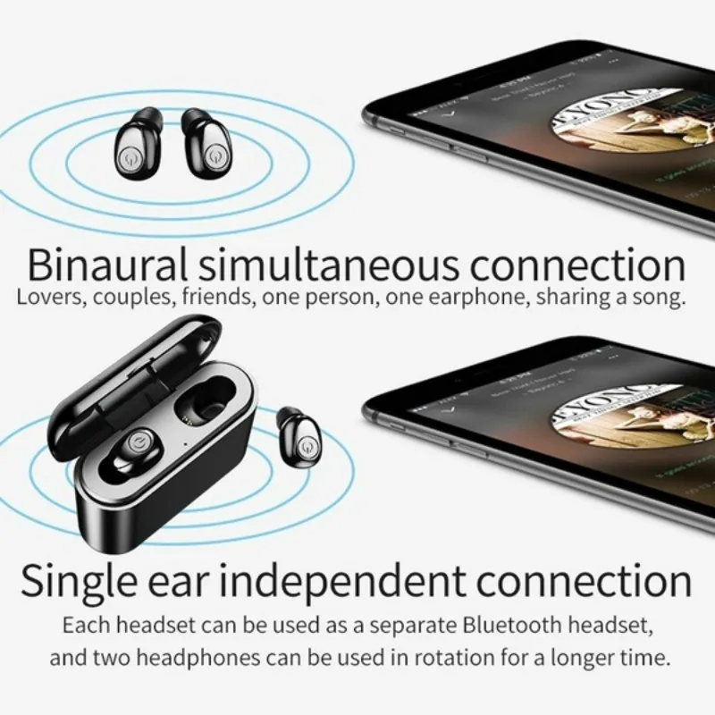 X8 TWS беспроводная гарнитура V5.0 мини спортивные наушники водонепроницаемые IPX6