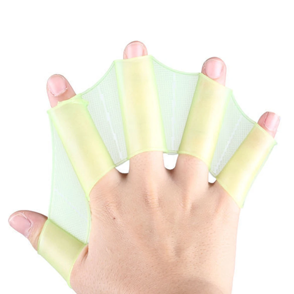 

Finger Webbed Swim Gloves Fins Hand Web Flippers Silicone Training Paddles Swimming Aids Gloves Paddle Water Sports