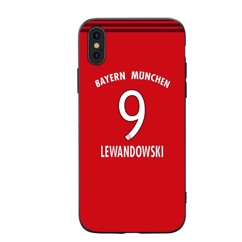 RKQ Bayern Star Jersey Style Soft Silicone Phone Case Cover For Iphone 5S SE 6 6S 7 8 Plus X XS XR 11 Pro Max TPU |