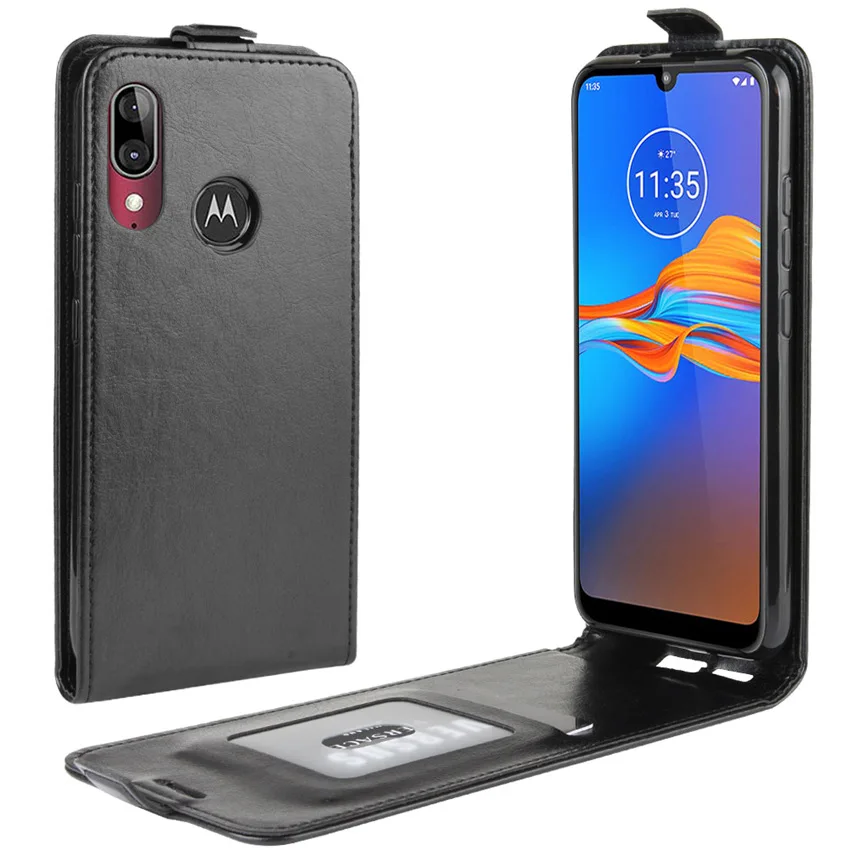 

Кожаный чехол-книжка для Motorola Moto E6 Plus