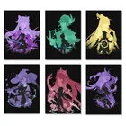 Аниме Genshin Impact постеры современное искусство Настенный декор живопись на холсте, мультфильмы постер гостиная спальня домашний декор