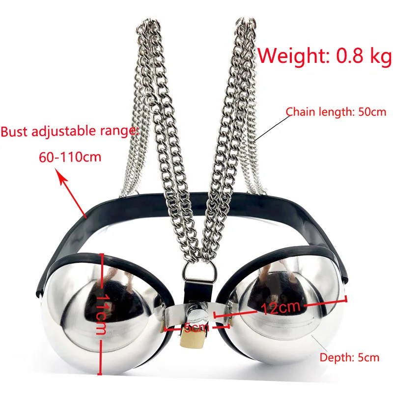 Stainless Steel Bra Female Chastity Device For Woman Breast Protection Limit Belt Cosplay Fetish Adult Games Sex Toys | Красота и