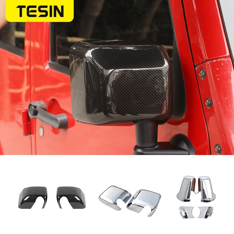 TESIN ABS автомобильное зеркало заднего вида оболочка украшение крышки наклейки для