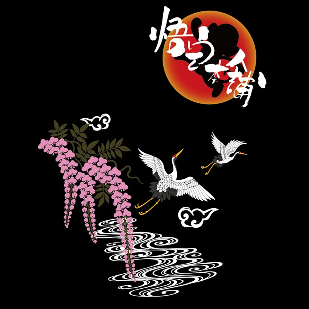 

Aolamegs Summer Men Tshirts Flower Cranes Chinese Style Casual Oversized T Shirt Couple Harajuku High Street Streetwear Tops Tee