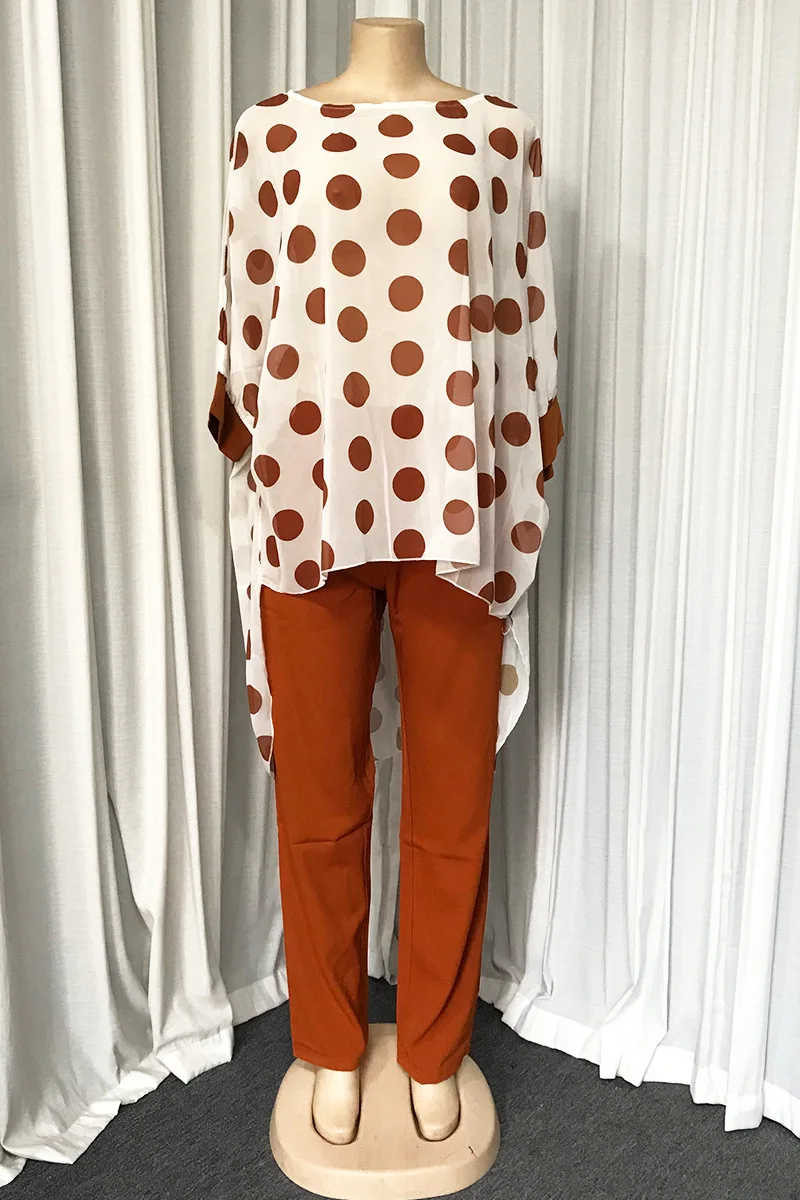 

Summer Sexy 2020 African Women Two Pieces Sets Top and Pant Women Suit Plus Size Clothing for Women