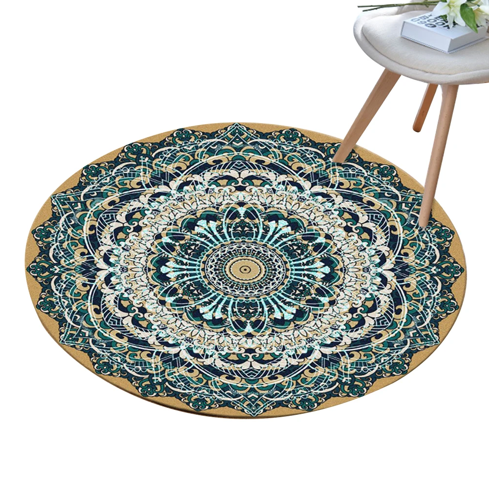 Винтажный коврик в богемном стиле 80x80 см напольный ретро-коврик для ванной