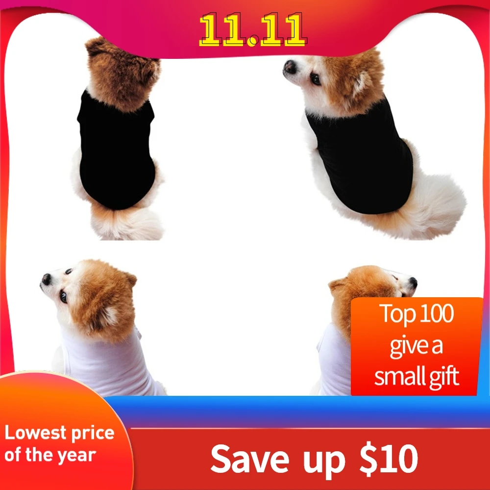 Полиэстеровый жилет для собак простая однотонная летняя рубашка удобная одежда