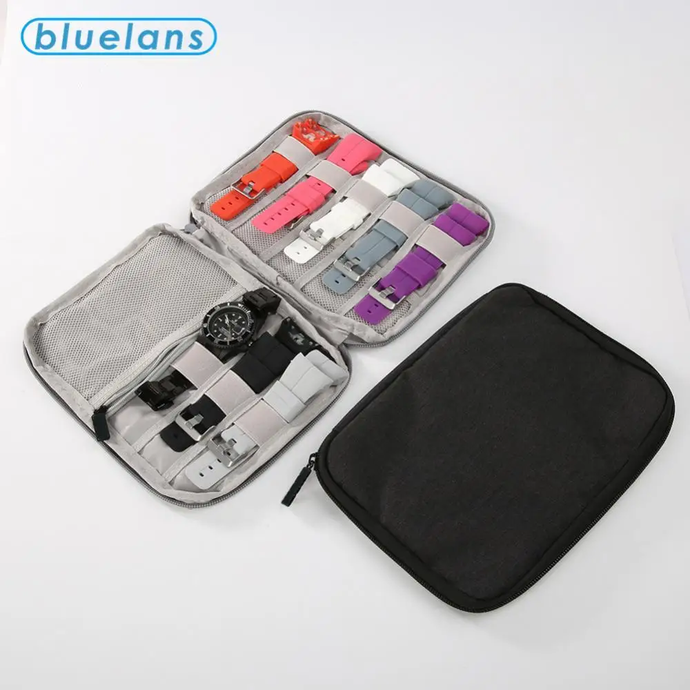 

Портативный дорожный органайзер для ремешков часов, держатель ремешка для часов, сумка для хранения на молнии, Дорожный Чехол для часов, лид...