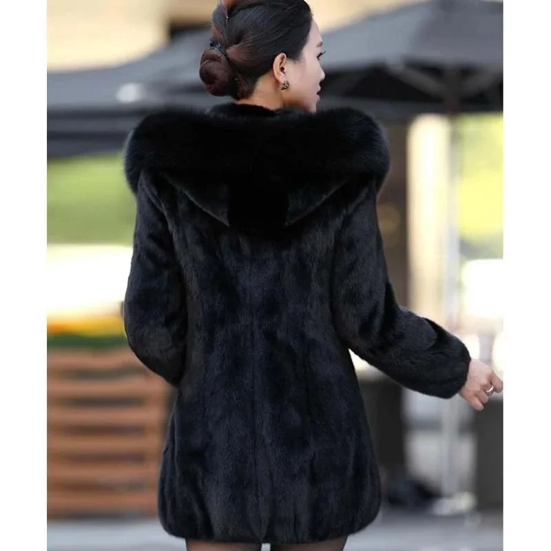 Женское зимнее пальто 2020 модное повседневное теплое из искусственного меха с