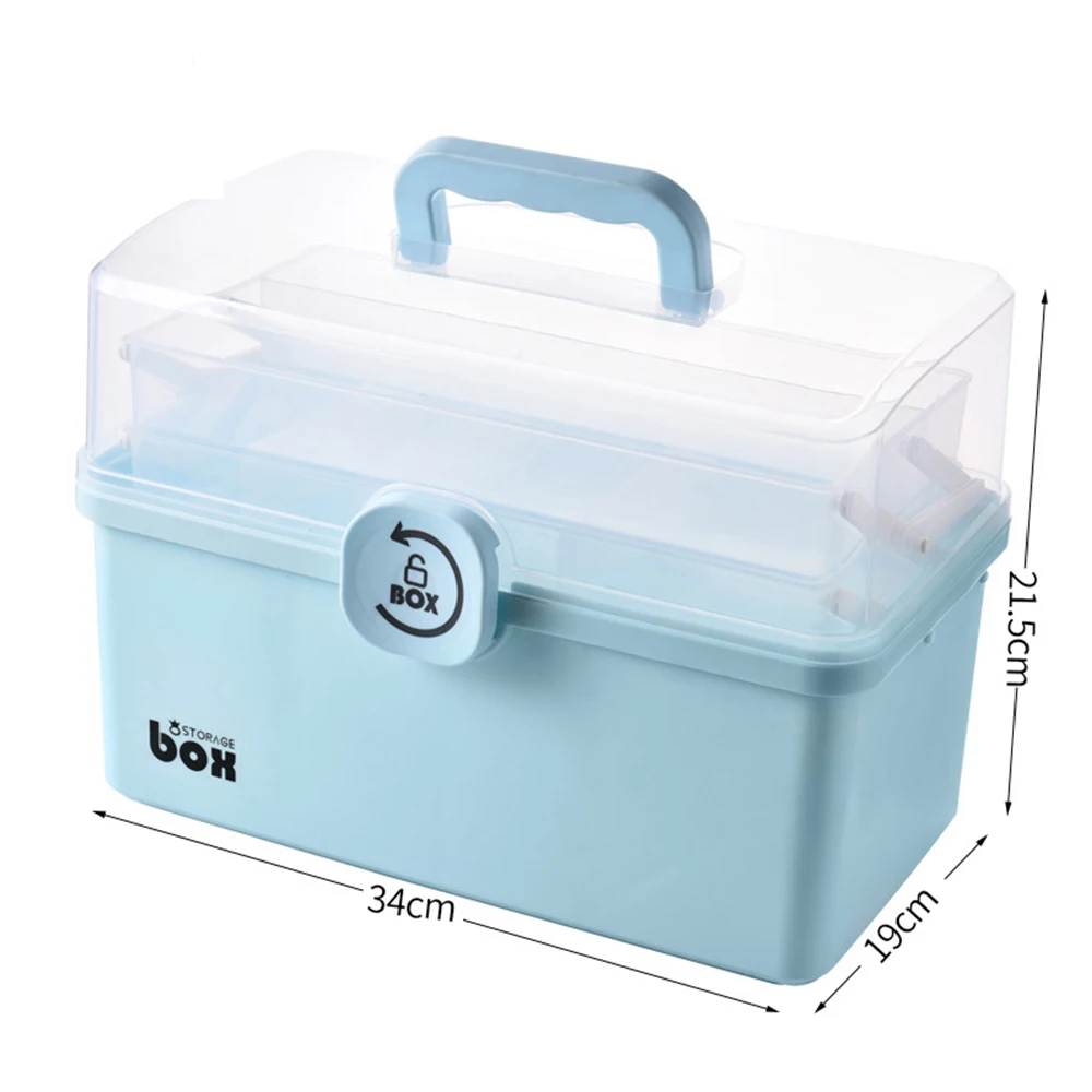 

Medicine Box Plastic Environmental Dessert First Aid Kit Grain Practical 3 Layers