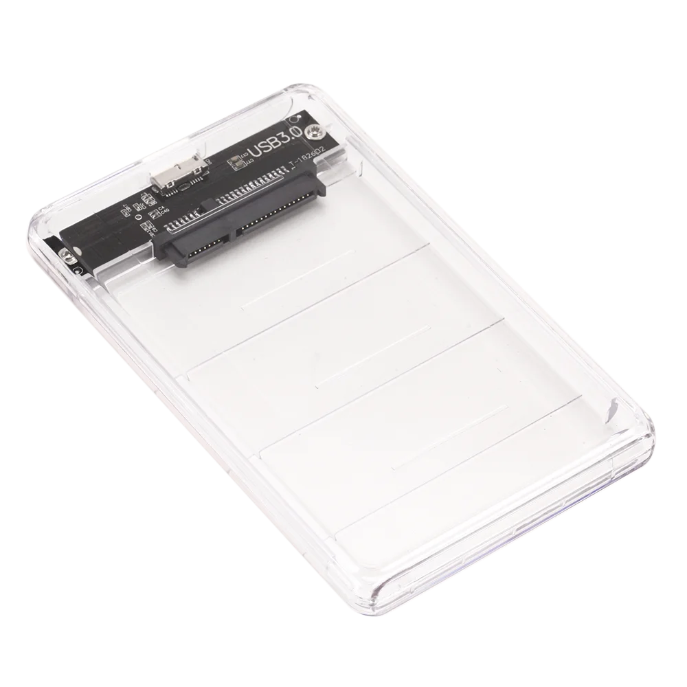 

Grwibeou USB3.0 HDD Enclosure 2.5inch Serial Port SATA SSD Hard Drive Case Support 2TB transparent Mobile External HDD Case