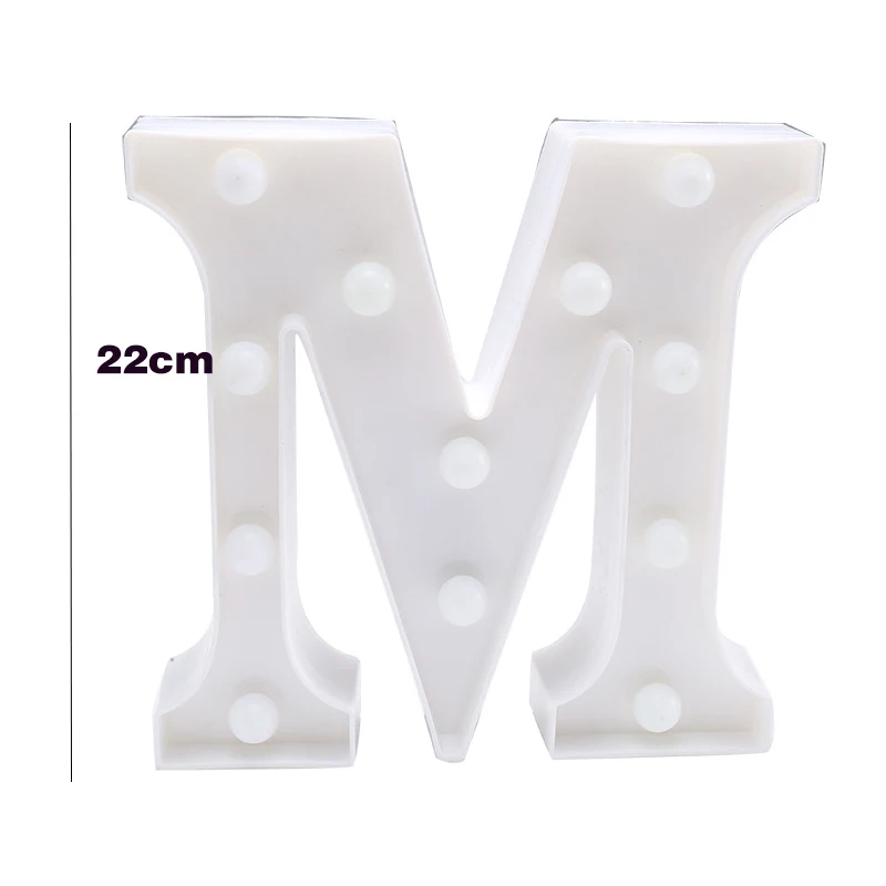 Светильник СВЕТОДИОДНЫЙ ночной с буквами и цифрами 22 см | Дом сад