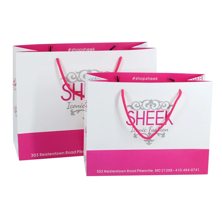 Оптовая продажа магазин одежды упаковочный бумажный пакет стандартные