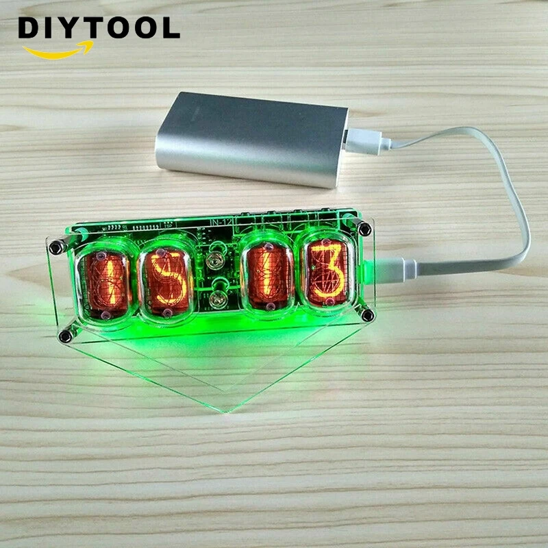 4-битные светящиеся трубчатые часы Красочные IN-12A IN-12B DS3231 Nixie светодиодная
