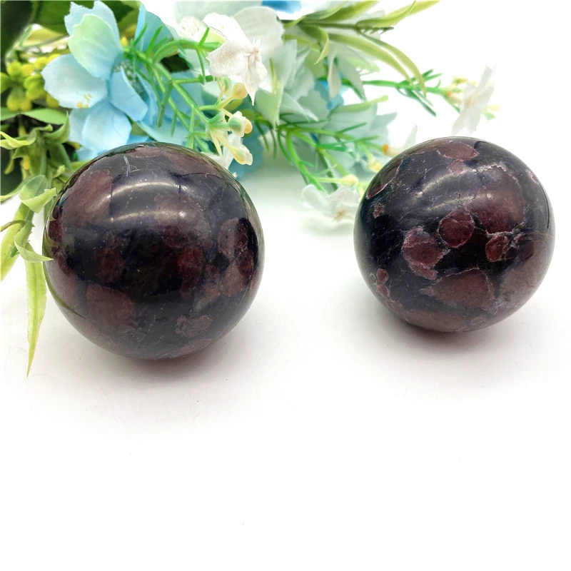 

Прямая поставка, 1 шт., натуральный гранат и астрофилит, блестящая Сфера, хрустальный шар, кварцевый кристалл, Исцеляющие натуральные камни и кристаллы