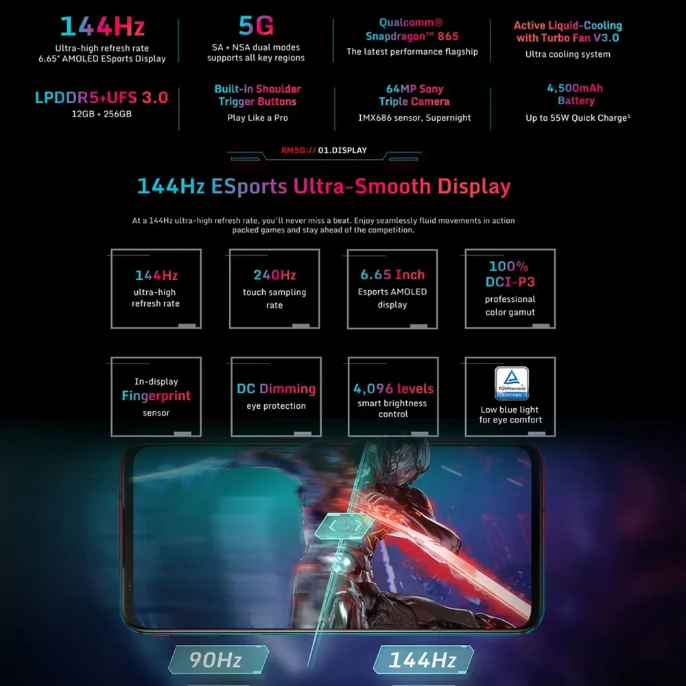 Смартфон Nubia Redmagic 8+128Гб батарея 4500 мАч камера 64 Мп экран 6 67''|Смартфоны| |