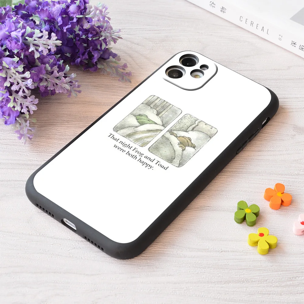 

For iPhone That Night Frog And Toad Were Both Happy Print Soft Matt Apple Case