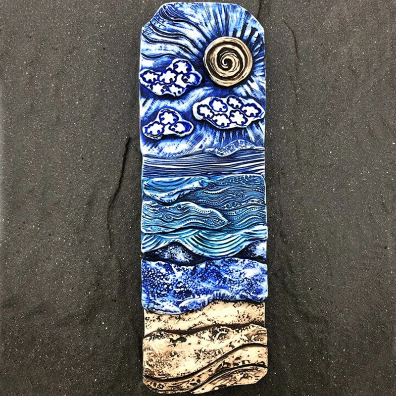 

Starry Sky Ocean Garden Sculpture Decoration Wall Art Resin Statue Door Yard Decorative Ornament E7